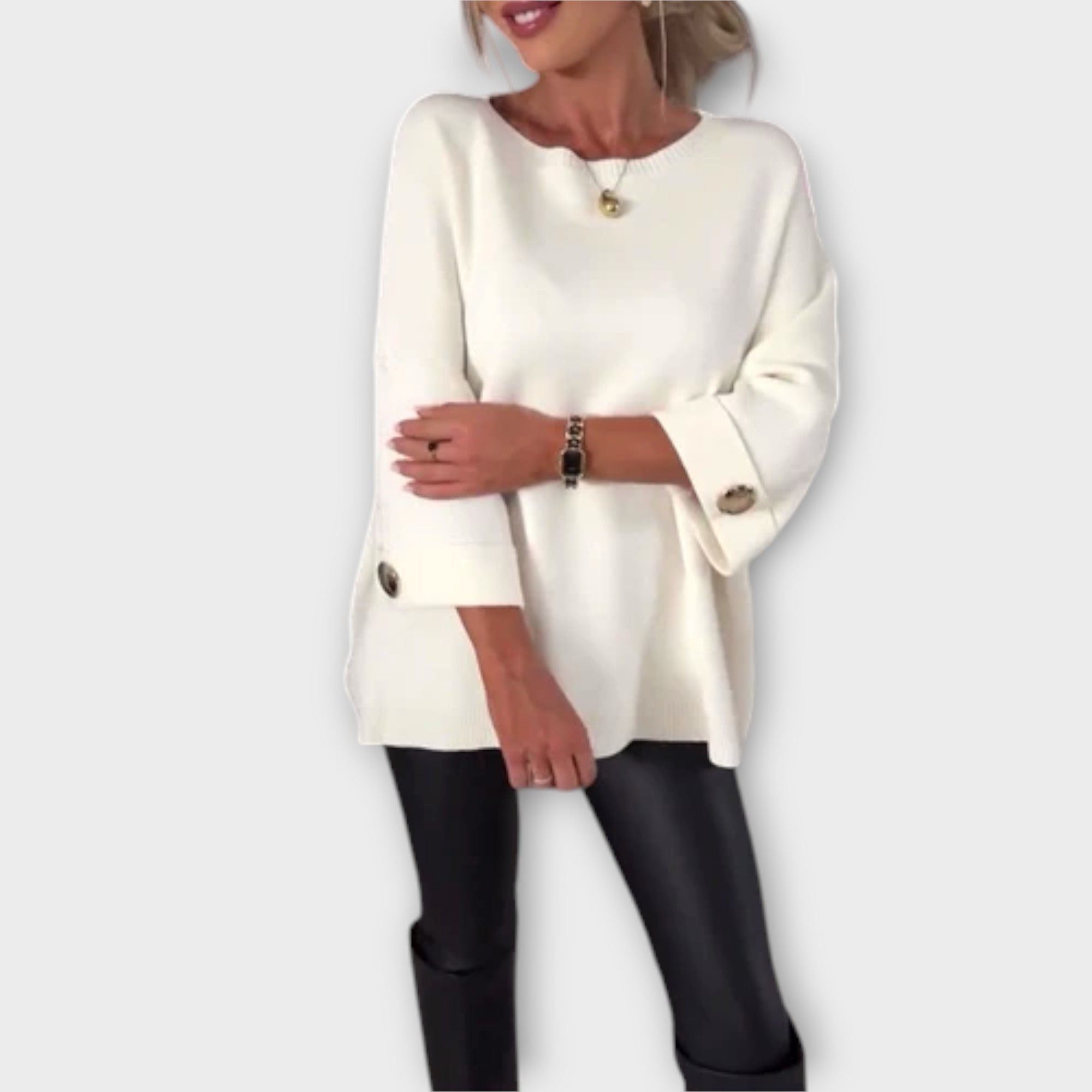 Isabella - Elegantní Pletená Blůza